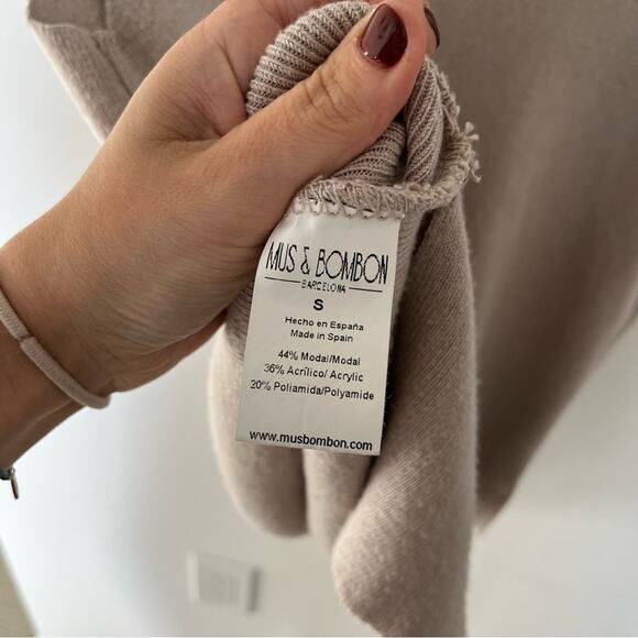 Mus & Bombon Maella Knit Sweater Vest in Tan Size S - Picture 4 of 4